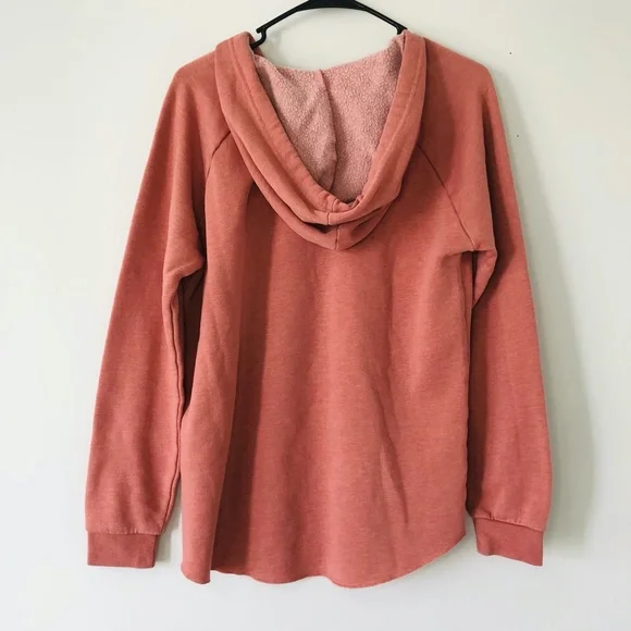 Independent Trading Co Cornell Oversized Collegiate V Neck Hoodie Sweatshirt - Picture 2 of 6